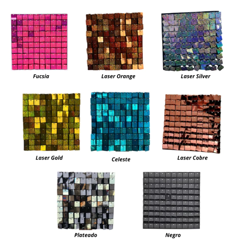 Shimmer Wall Panel 30x30cm Lentejuela Brillante Deco Pack x12