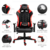 Sillon Silla Gamer Negra con Rojo Butaca Pro Playstation Xbox Pc Oficina - Misil Ventas