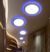Plafon Spot Led Embutir Redondo Blanco Con Azul 18w+6w