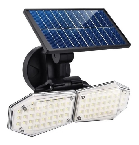 Lámpara Reflector Solar Doble 78 Smd Súper Led Exterior