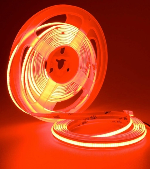Tira Led Cob - Continua - 320led/m - 12v - 8mm - Rollo 5m - Rojo