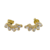Brinco Ear Cuff com pedras em zircônia banhado a ouro 18k