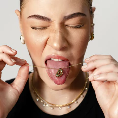 Colar Puff Inicial Liso