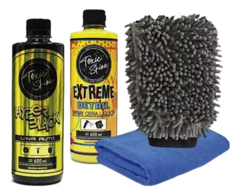 Toxic Shine Kit Combo Lavado Shampoo Premium Y Cera Rápida