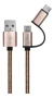 Cable Usb Metalico 2 En 1 Micro Y Usb C De 1m De 2.1a Nisuta NSCAUSB21C