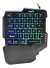 Teclado De Una Mano Gamer Nisuta Nskbg35 Color Negro Con Luz