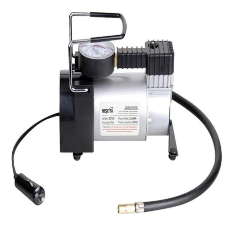 Compresor De Aire Mini 12v Portátil Nisuta 35l Auto Camion NSAC60