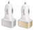 Cargador Usb Doble P Auto12/24v 3.1a Con Pantalla Dorado