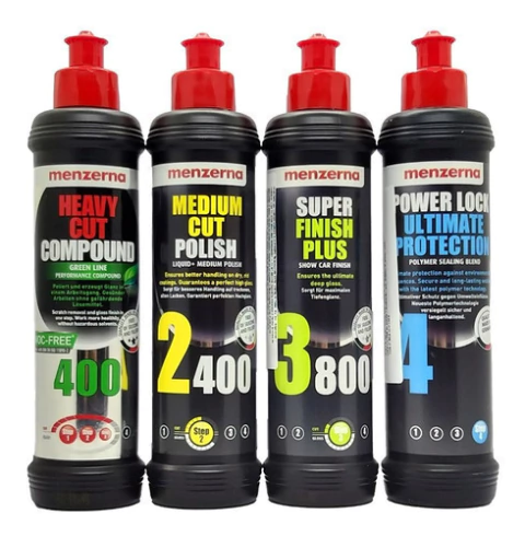 Menzerna Kit 4 Pasos 250ml 400gl+2400+3800+ Power Lock