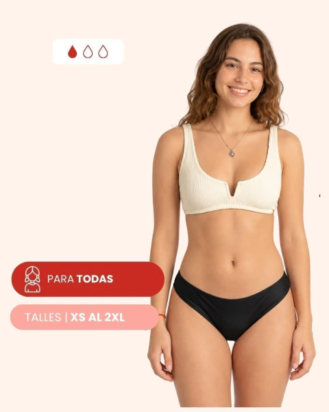 MALLA Menstrual VEDETINA Negra (bombacha)