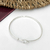 Bracelete de Prata Liso Fecho