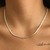 Choker de prata lacraia 40cm