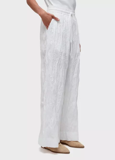 Calça Reta Wrinkle Tricoline Osklen