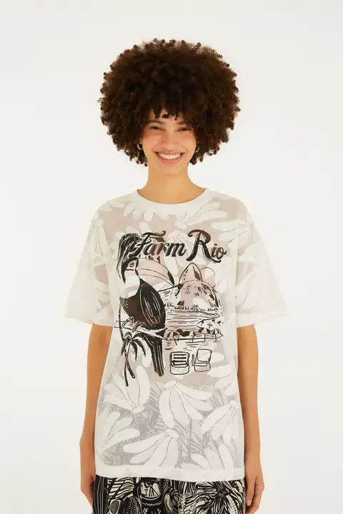 T-Shirt Média Renda Tucano Praia Farm Rio