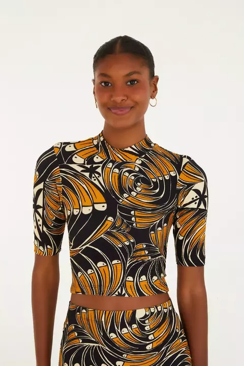 BLUSA CROPPED LEQUE DE TUCANO Verão 26