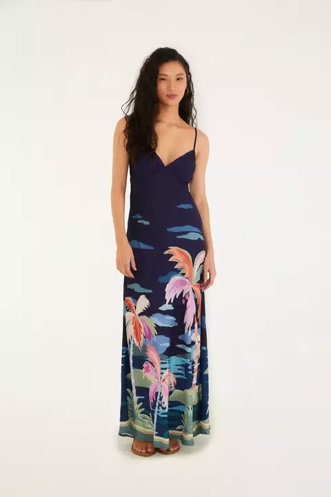 Vestido Cropped Estampado Luar Farm Verão 26