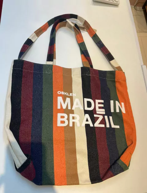 Bolsa OSKLEN Tote Strips Made In Brasil INÉDITA