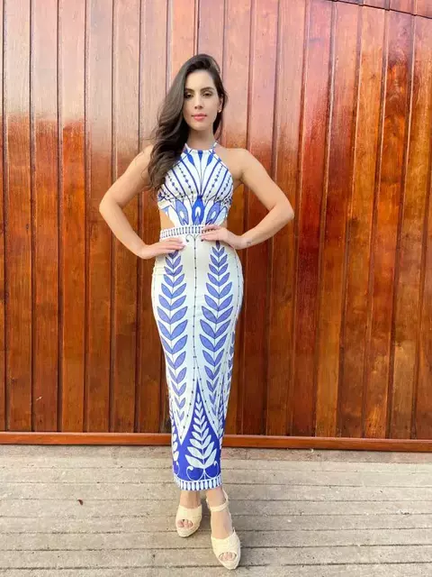 Vestido Midi Estampado Samambaia FARM