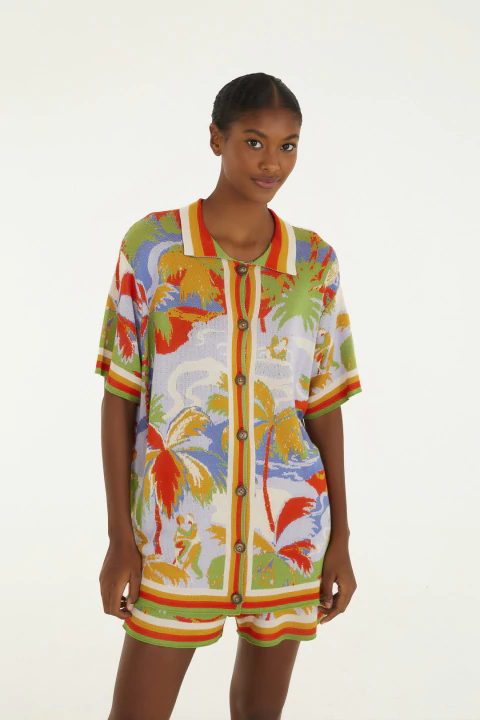 SHORT TRICOT CINTURA BAIXA BEM QUERER farm verão 26