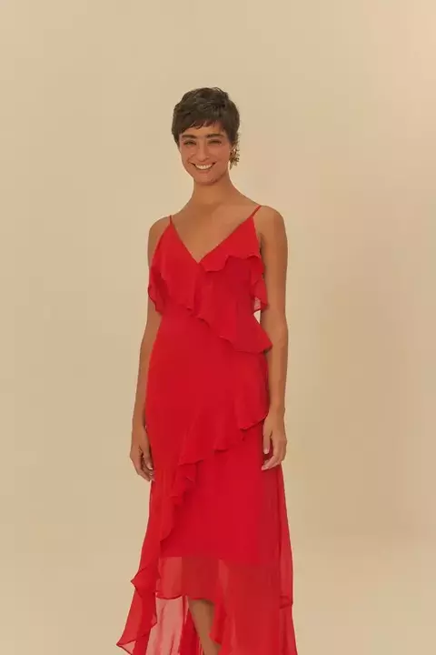 Vestido Babados Alcinha FARM