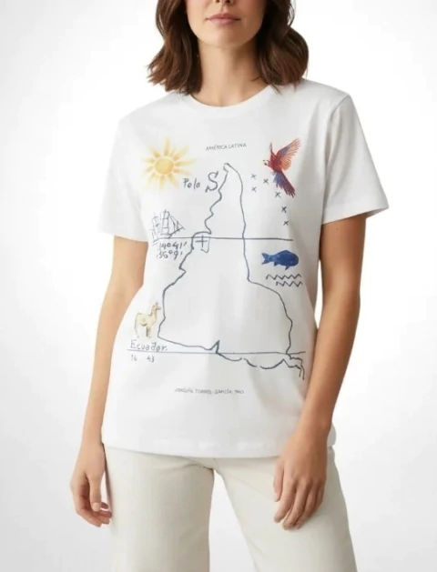 T-shirt Média América Latina - Farm Alto Verão 26 - comprar online