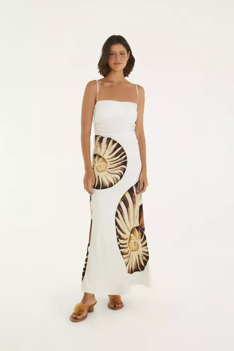 Vestido Alcinha Amonita Off White E Farm Verão 26