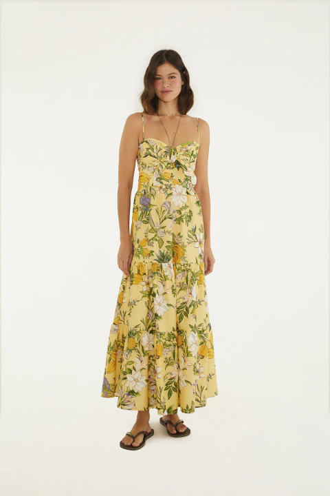 VESTIDO CROPPED PASSARO DE FLOR Farm Alto Verão 26