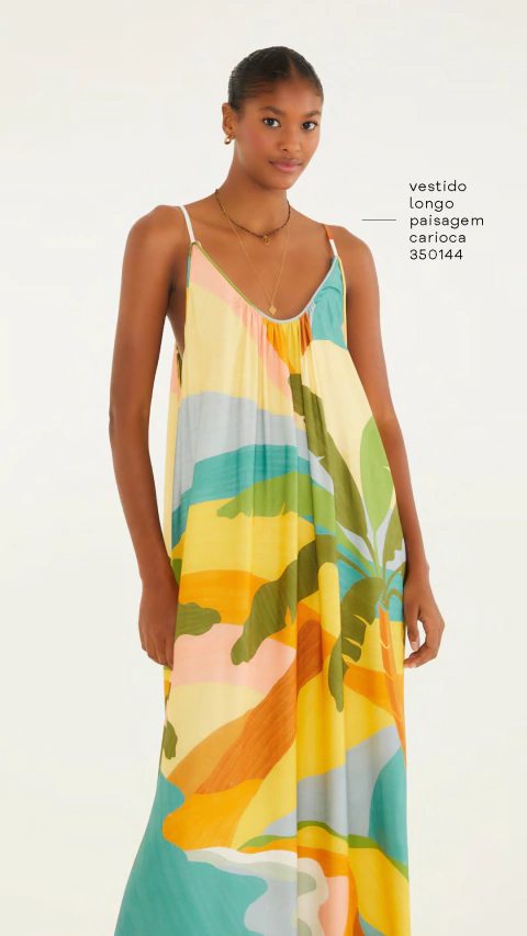 VESTIDO LONGO PAISAGEM CARIOCA - comprar online