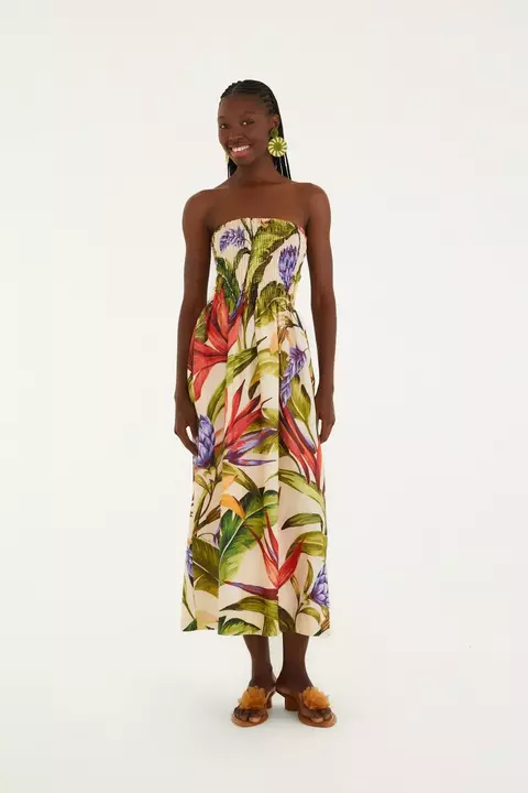 Vestido Midi Estampado Florarte Farm Verão 26