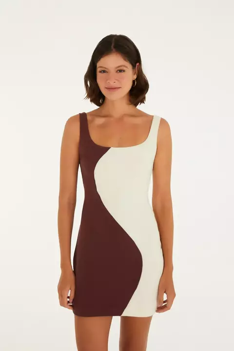 Vestido Curto Patch Ondas Farm