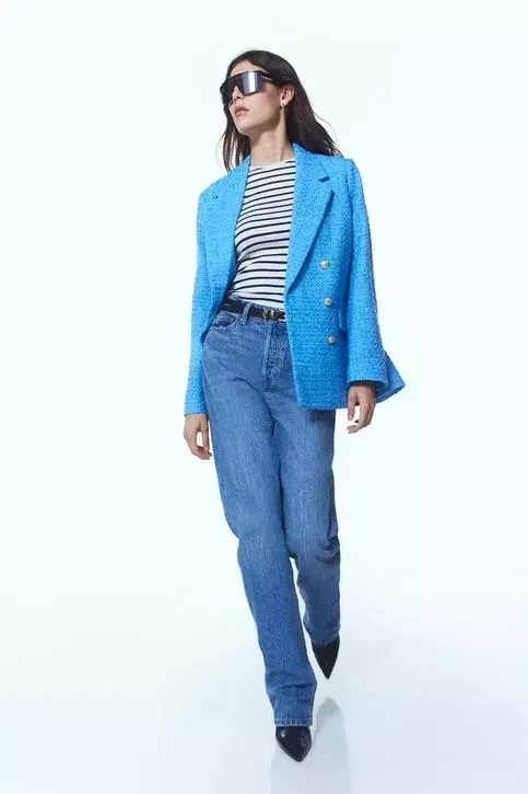 Blazer Boucle Celeste Importado Hym thumbnail 3