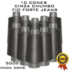 KIT 10UN 500G FIO FORTE PARA JEANS - loja online