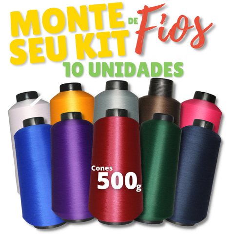 kit Fios para costura de 500g - 10 unidades