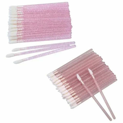 Microblush Aplicador Cotonete Limpeza Rosa Transparente C/50