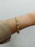 Bracelete corações cristais cravejado aço inox dourado - comprar online