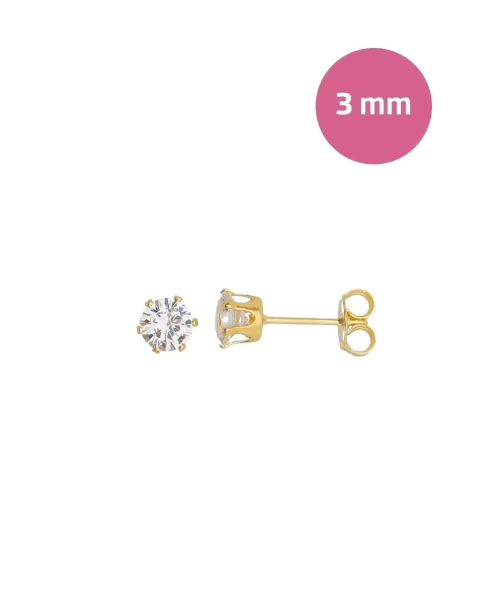 Brinco Ponto de Luz (3mm) - Banhado a Ouro