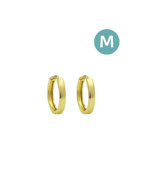 Argola Lisa M - Banhado a Ouro