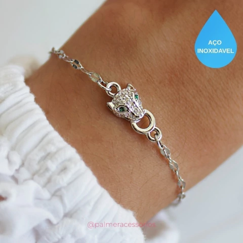 Pulseira Tigre - Aço Inoxidável Prateado - comprar online