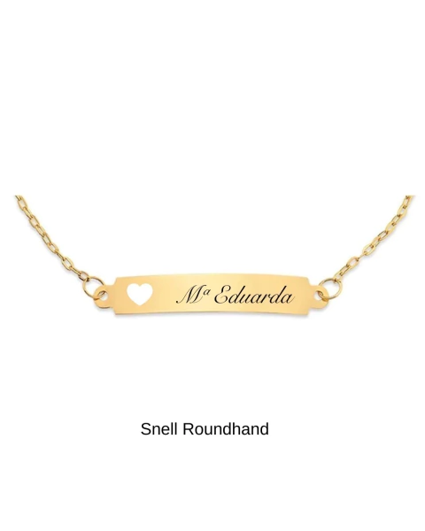 Pulseira Personalizada Infantil - (Coração Vazado) Banhado a Ouro