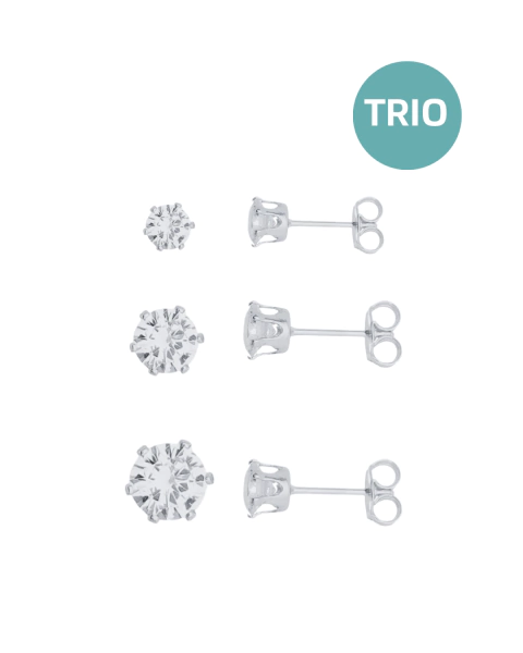 Trio Ponto de Luz - Banhado a Prata