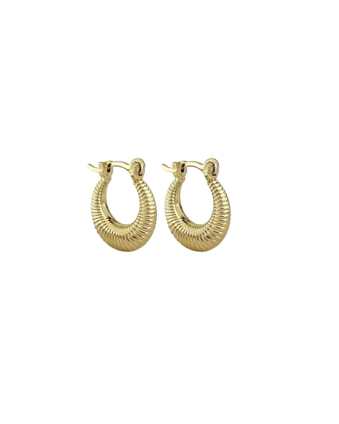 Argola Croassant P- Banhada a Ouro