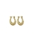 Argola Croassant P- Banhada a Ouro