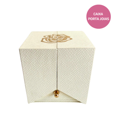 Embalagem - Caixa Porta Joias Branca GOLD - comprar online