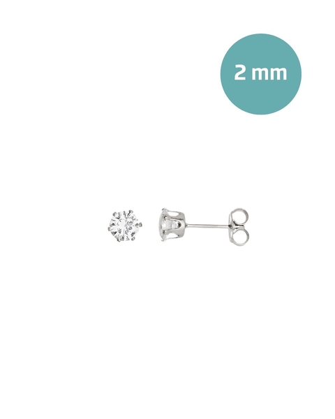 Brinco Ponto de Luz (2mm) - Banhado a Prata