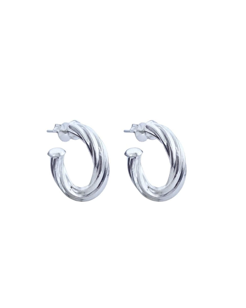 Argola Torcida P - Banhada a Prata