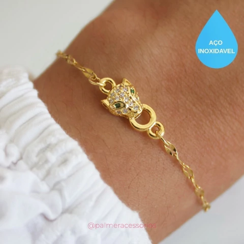 Pulseira Tigre - Aço Inoxidável Dourado - comprar online