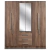 Placard Trio 180cm 6 puertas de abrir Nebraska ccon espejo: