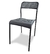 Silla sw caño simply negra apilable: