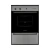 Horno empotrable a gas inoxidable Longvie H14600xf de 60x90 cm con parrilla, visor y controles frontales, ideal para cocina moderna.