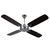 Ventilador techo Severbon Palas metalicas inox/negro